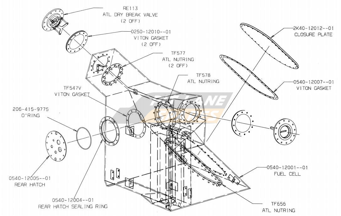 FUEL CELL MAIN PARTS Diagram